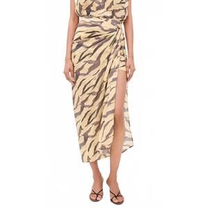 NEW IRO dacca midi skirt in print tiger